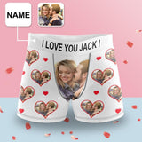 Custom Photo&Name My Lover Men's Underwear Personalized Undies Gift