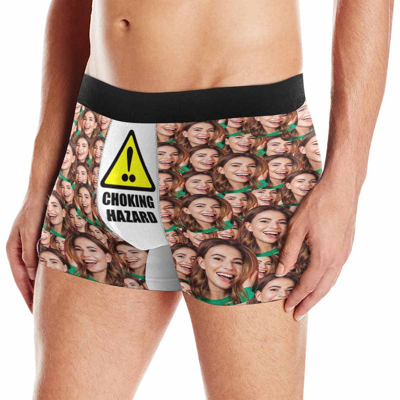 Custom Photo Undies Choking Hazard Men's Boxer Brief Made for You Custom Underwear Unique Design Gift