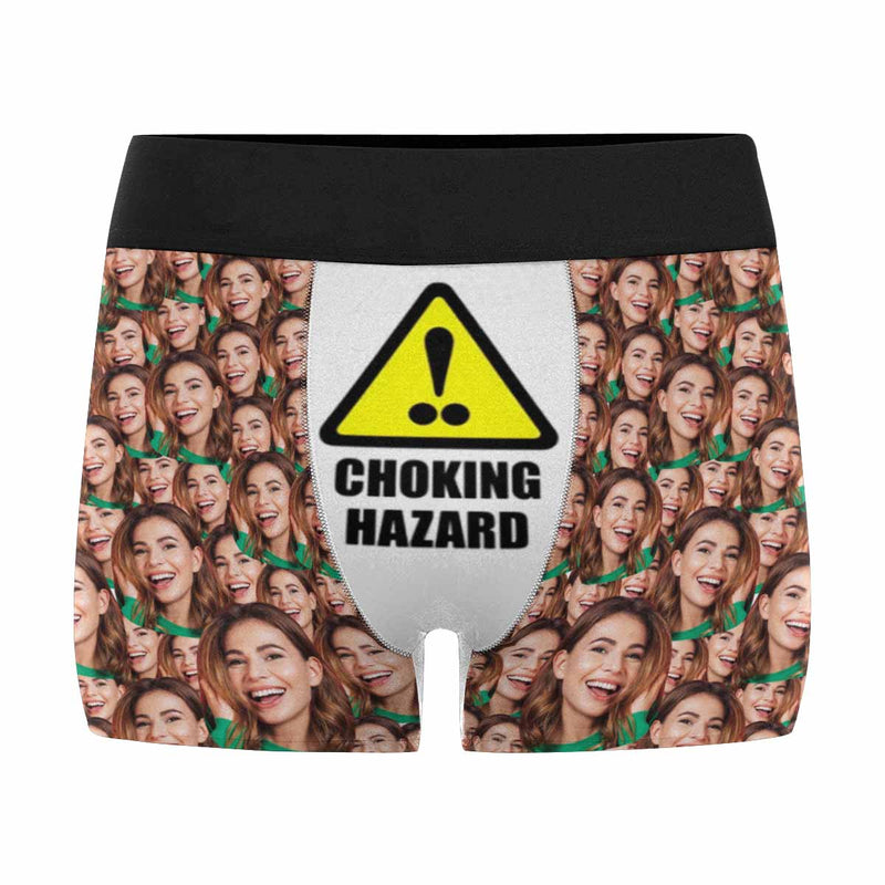 Custom Photo Undies Choking Hazard Men's Boxer Brief Made for You Custom Underwear Unique Design Gift