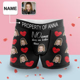 Custom Waistband Boxer Briefs Love Personalized Face&Name Underwear