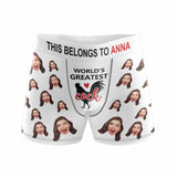 Custom Waistband Boxer Briefs Belongs To Personalized Face&Name Design Funny Underwear for Men The Best Gifts