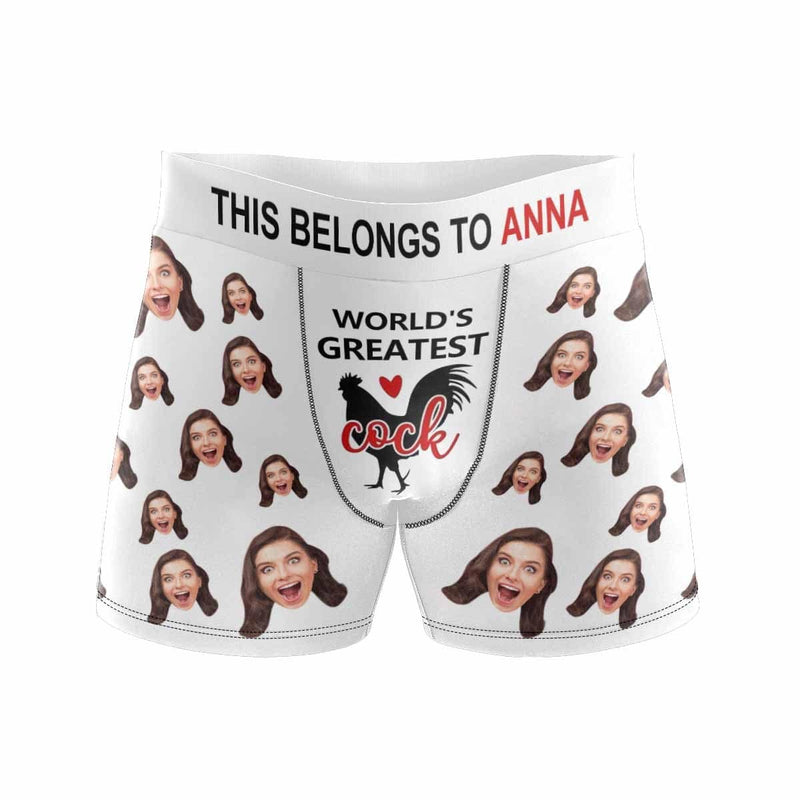 Custom Waistband Boxer Briefs Belongs To Personalized Face&Name Design Funny Underwear for Men The Best Gifts