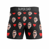 Custom Waistband Boxer Briefs My Super Dad Personalized Face&Text Design Underwear Father's Day Gift for Him