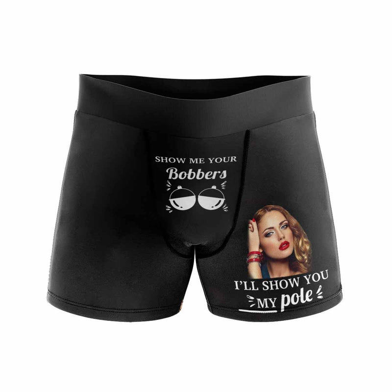 Custom Waistband Boxer Briefs Show Me Your Bubbers Personalized Photo Design Underwear for Men Funny Gifts