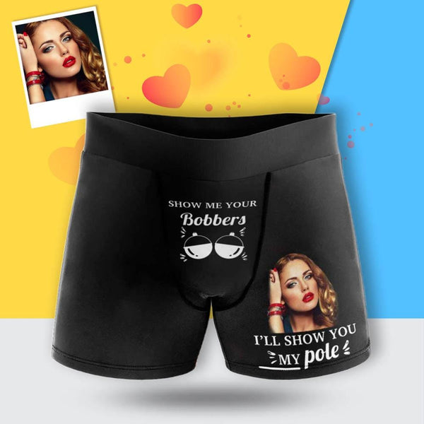 Custom Waistband Boxer Briefs Show Me Personalized Photo Underwear