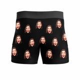 Custom Boxers Personalized Underwear with Face Custom Black Hand Men's All-Over Print Boxer Briefs