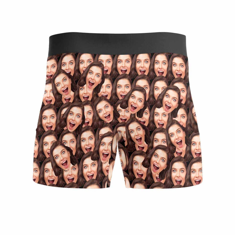 Custom Boxers Personalized Underwear with Face Custom Brown Hand Men's All-Over Print Boxer Briefs