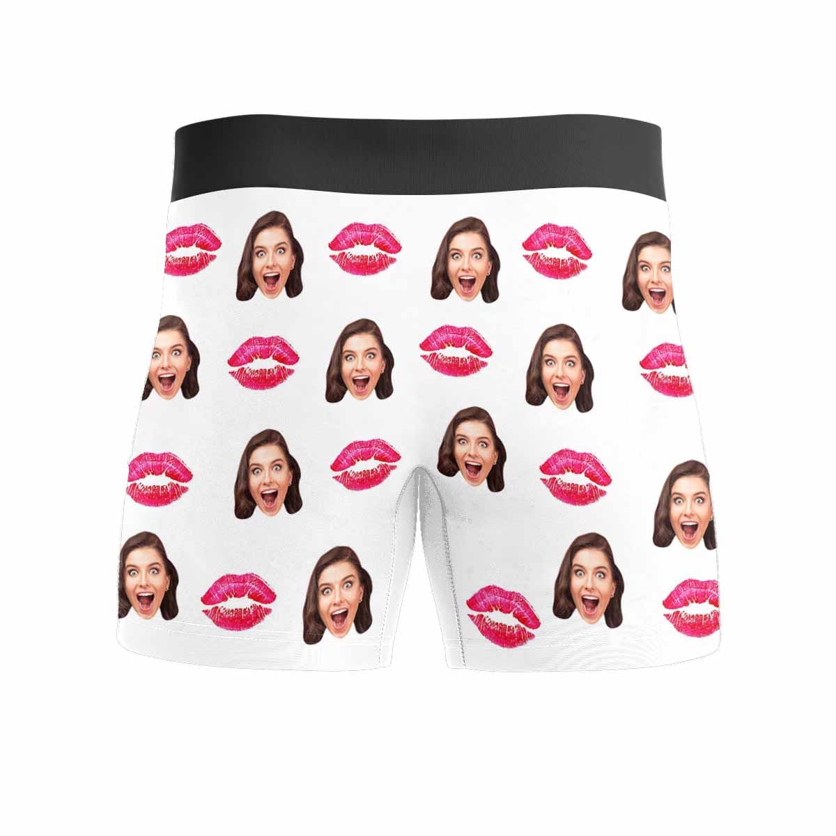 Custom Boxers Personalized Underwear with Face Custom White Hand Men&