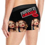 [Made In USA] Custom Photo&Name Property Lip Men's All-Over Print Boxer Briefs Made for You Personalized Photo Boxers Underwear