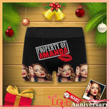 [Made In USA] Custom Photo&Name Property Lip Men's All-Over Print Boxer Briefs Made for You Personalized Photo Boxers Underwear