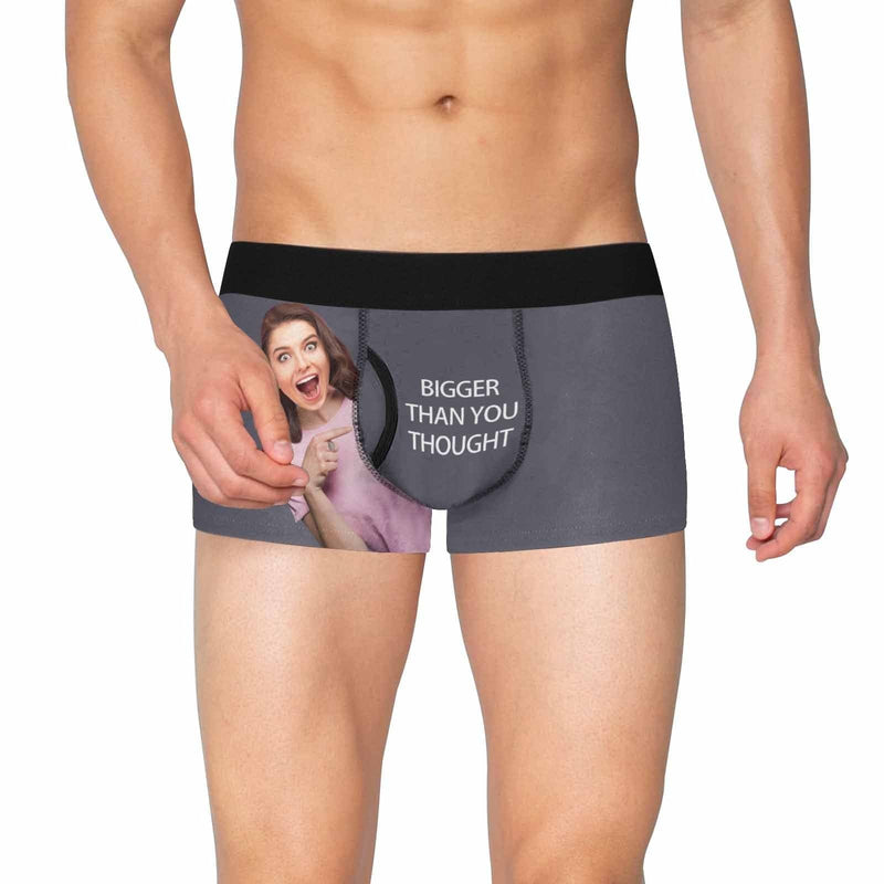 Personalized Face Men's Pocket Boxer Briefs Made for You Custom Underwear Bigger Than You Thought