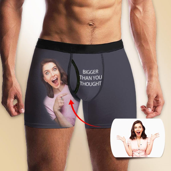 Personalized Face Men's Pocket Boxer Briefs Custom Underwear