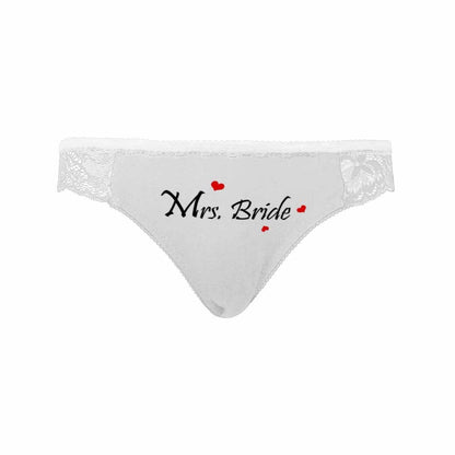 Personalized Name Bridal Lace Thong, Bride Lingerie Wedding Gift, Weddings Underwear Women&