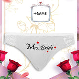 Personalized Name Bridal Lace Thong, Weddings Underwear Lace Panty