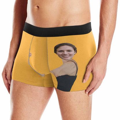 Personalized Photo Boxers Underwear Custom Face Hug My Treasure Men&