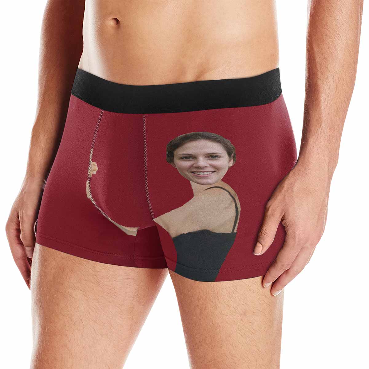 Personalized Photo Boxers Underwear Custom Face Hug My Treasure Men&