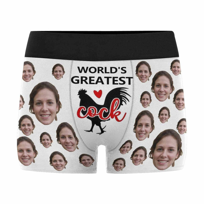 Made in USA Custom Boxers Personalized Underwear With Face Worlds Greatest Cock Custom Mens All Over Print Boxer Briefs