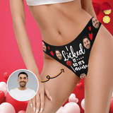 Personalized Gift Undies Custom Face Tongue Women's High-Cut Briefs