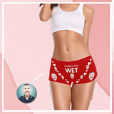 Custom Boyfriend Face Underwear for Women Makes Me Wet Personalized Women's Lingerie Panties Classic Thongs