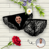 Custom Face Zipper Women's Lingerie Personalized Photo Underwear Women's Panties Classic Thongs For Valentine's Day Gift