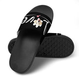 Custom Pet Face Love Unisex Slide Sandals For Holiday Gifts