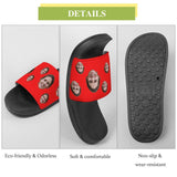Custom Face Red Unisex Slide Sandals For Holiday Gifts