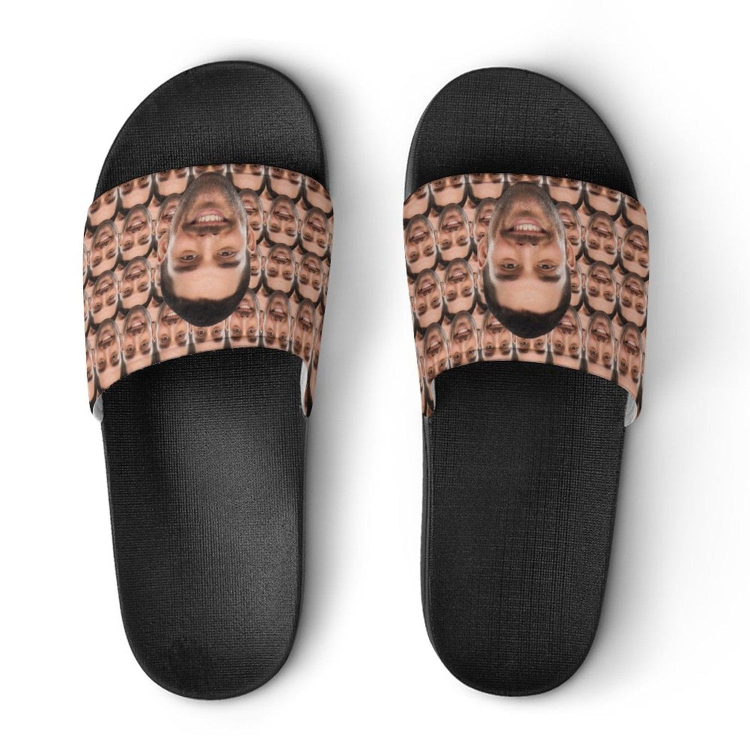 Custom Face Smash Unisex Slide Sandals For Holiday Gifts