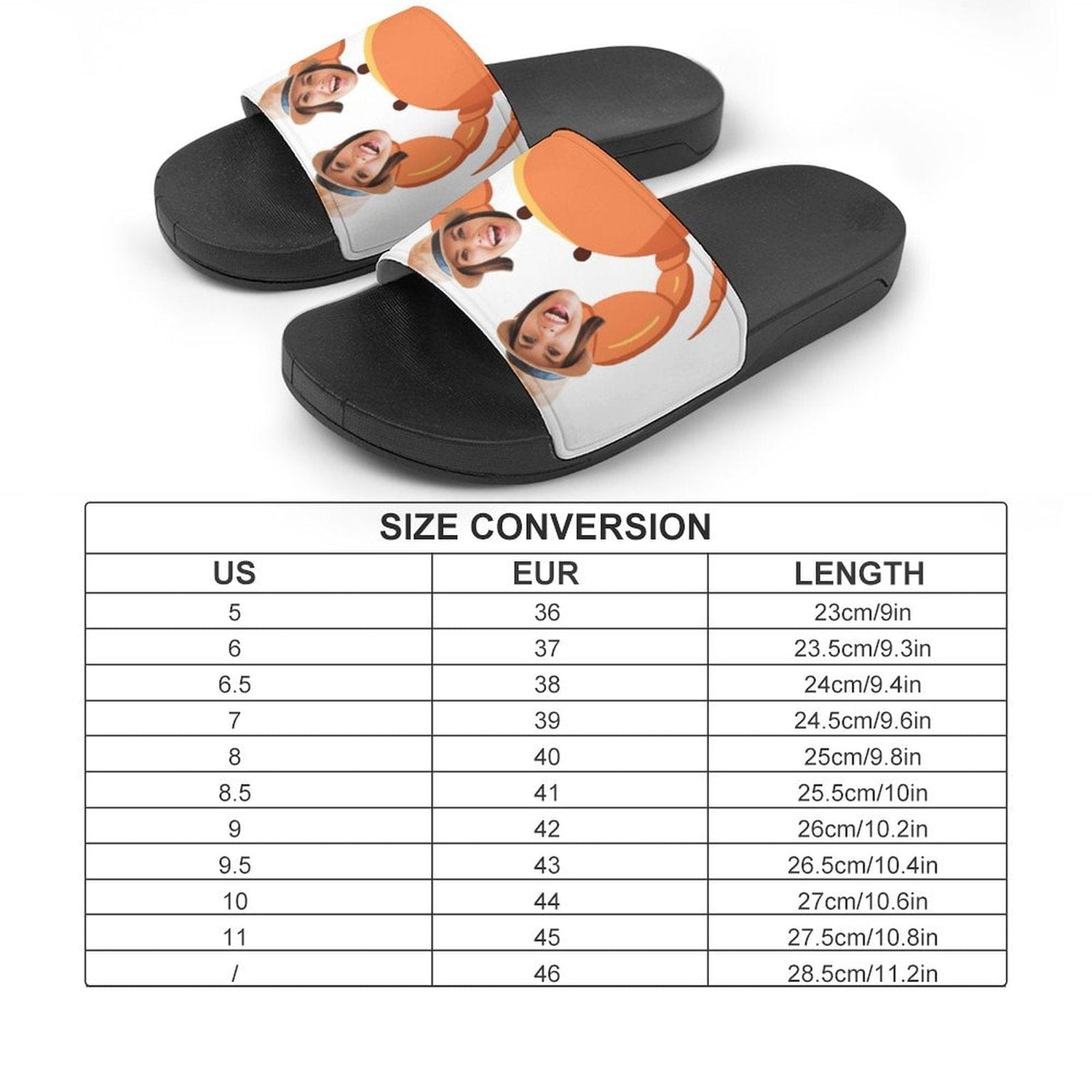 Personalized Crab Slippers Home Shoes Custom Face Unisex Slide Sandals