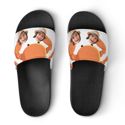 Personalized Crab Slippers Home Shoes Custom Face Unisex Slide Sandals