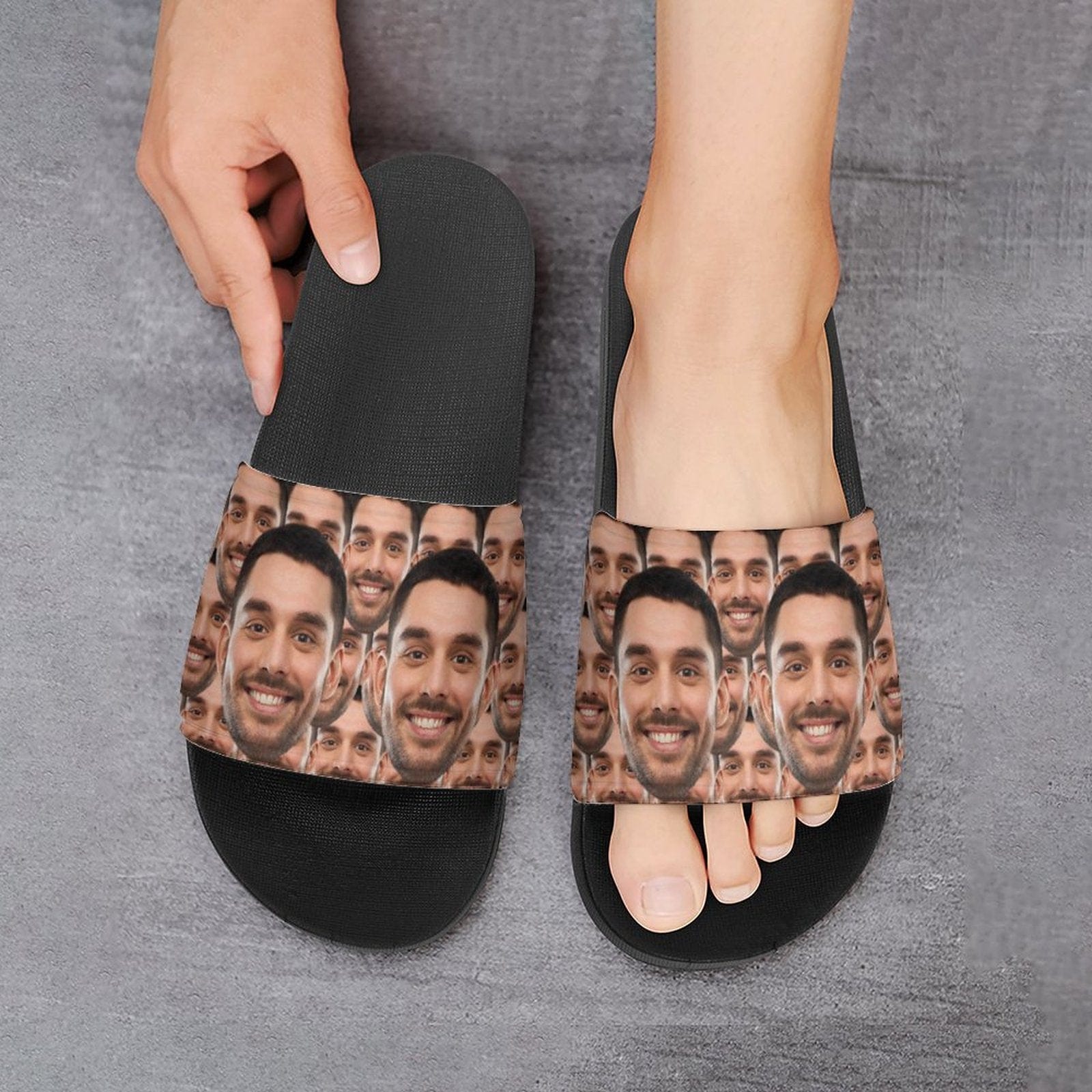 Personalized Face Slippers Home Shoes Custom Photo Slide Sandals