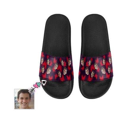 Custom Boyfriend Face Red Butterfly Women&