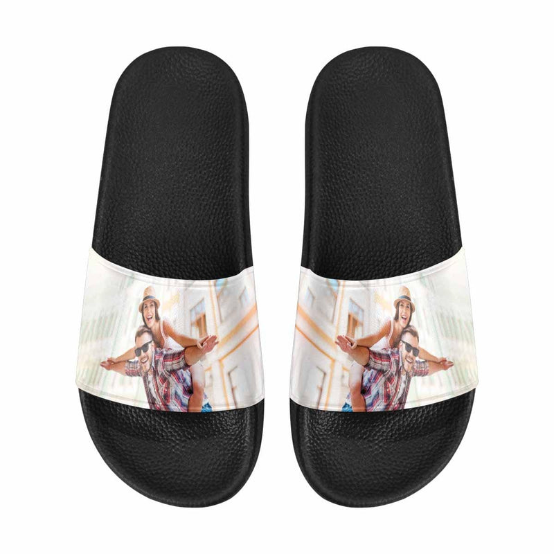 Custom Couple's Photo Women's Slide Sandals