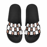 Custom Face Checkerboard Women's Slide Sandals
