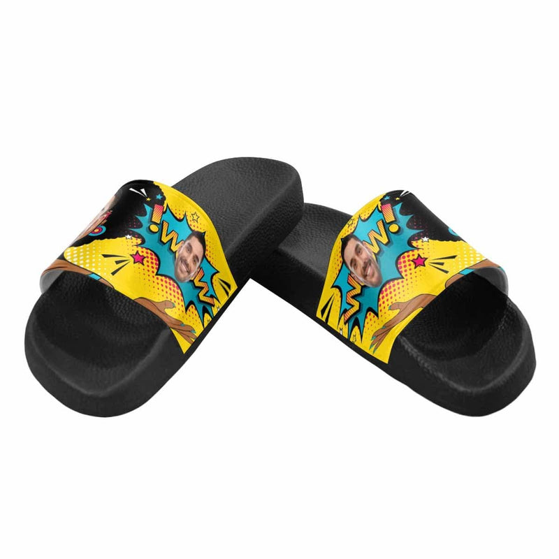 Custom Face Comic Women's Slide Sandals