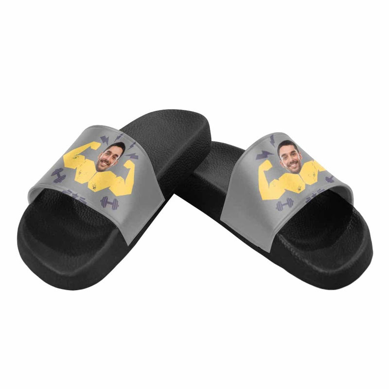 Custom Face Fitness Men's Slide Sandals