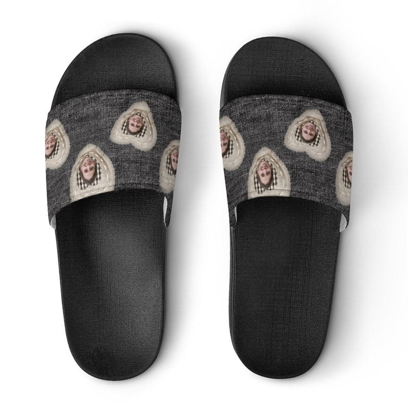 Custom Face Patch Unisex Slide Sandals For Holiday Gifts