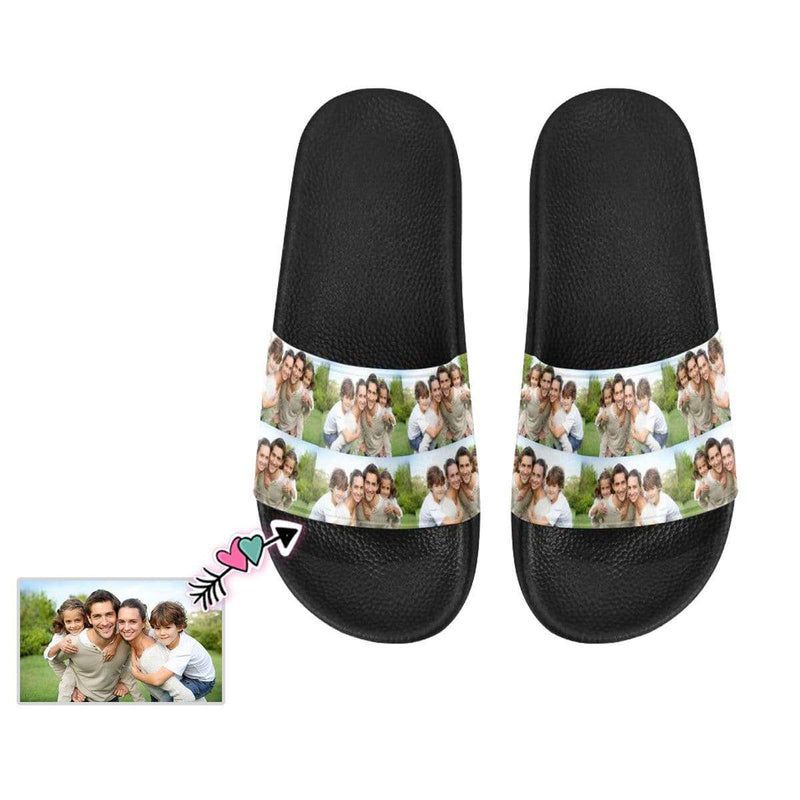 Custom Family Photo Women's Slide Sandals