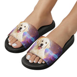 Custom Pet Face Nebula Unisex Slide Sandals For Holiday Gifts