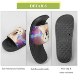 Custom Pet Face Nebula Unisex Slide Sandals For Holiday Gifts