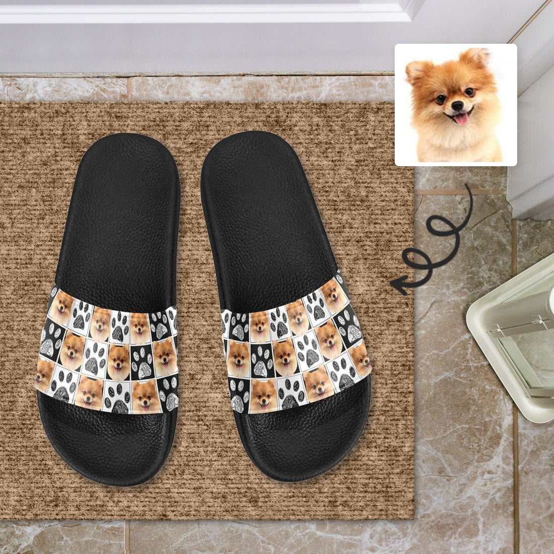 Custom Pet Face Paw Print Men&