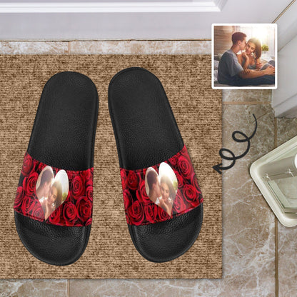 Custom Photo Roses Unisex Slide Sandals