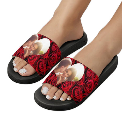 Custom Photo Roses Unisex Slide Sandals