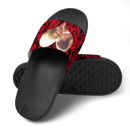 Custom Photo Roses Unisex Slide Sandals