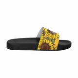 Custom Son Face Sunflower Men's Slide Sandals