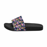 Custom Wife Face Pink Flamingo Men's Slide Sandals