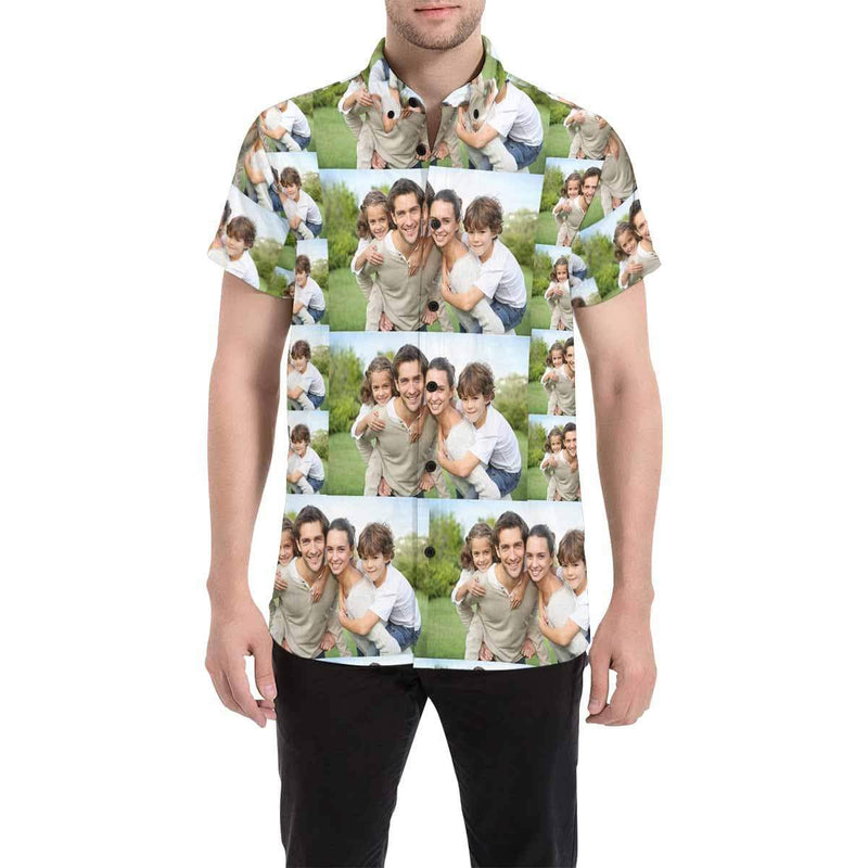 Custom Photo Shirt Happy Family Make Your Own Shirt Personalized Shirt with Photo Men's All Over Print Shirt