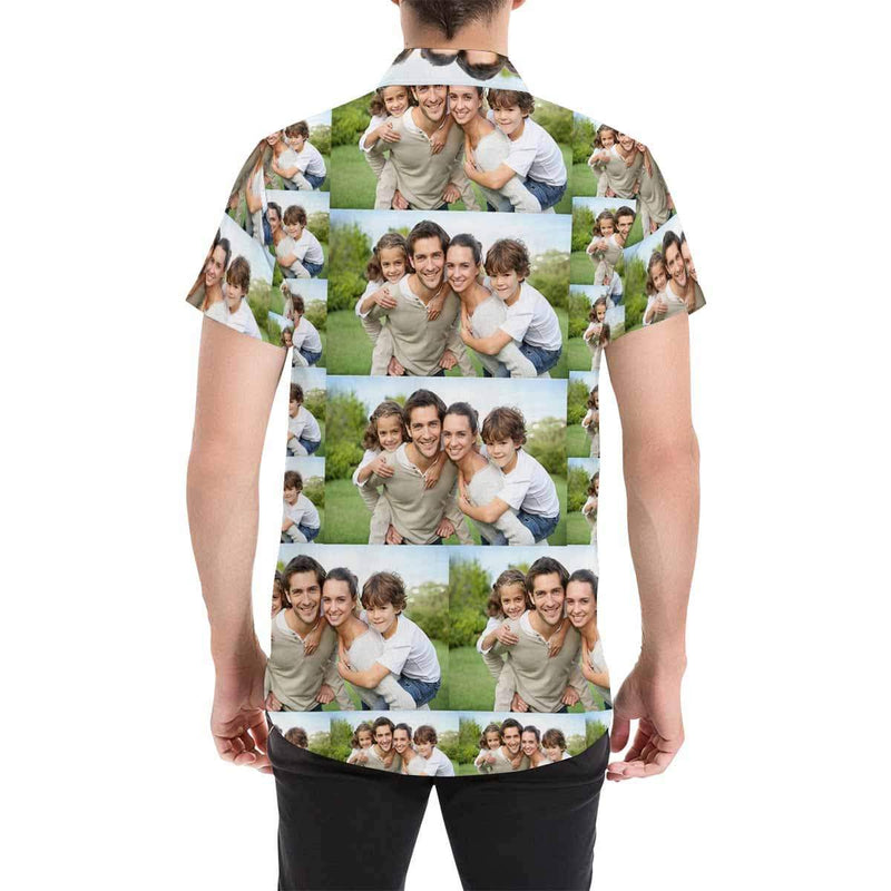 Custom Photo Shirt Happy Family Make Your Own Shirt Personalized Shirt with Photo Men's All Over Print Shirt