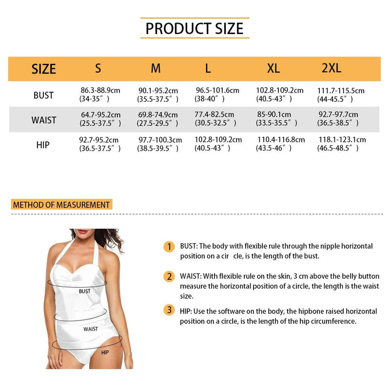 Custom Face Seamless Strap One-piece Retro Bikini Swimsuit