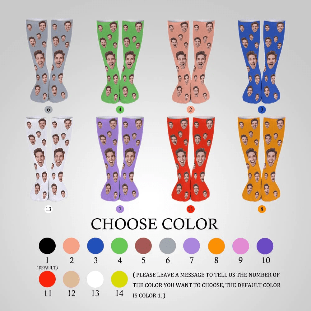 Personalized Socks Custom Face Sublimated Crew Socks Ankle Socks with Picture