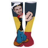 Father's Day-Custom Face Sublimated Crew Socks Best Dad Personalized Pohto Face on Socks All Over Print Gift Unisex